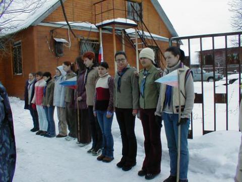 Построение. Подъем и спуск флага