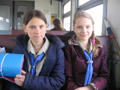 В электричке