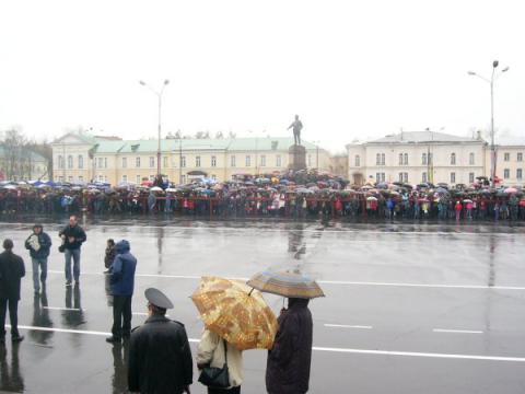 Скауты на параде победы (9 мая, Петрозаводск) 1