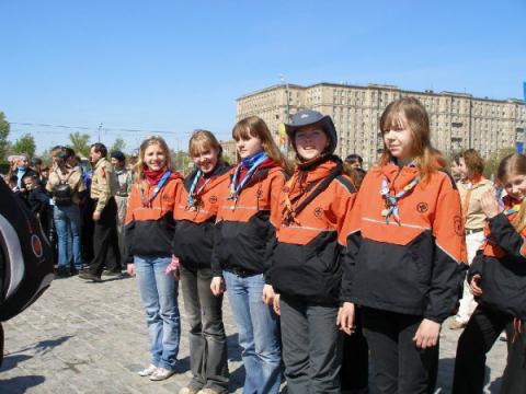 Скаутский парад в день Св. Георгия (6 мая, Москва, Поклонная гора) 1