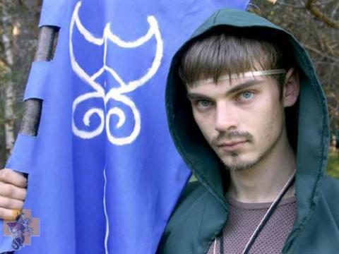 Воин Аррин из г. Ринни на большой летней лагерной игре НОРД "Русь" "Кельтские Королевства" 2005 г. К