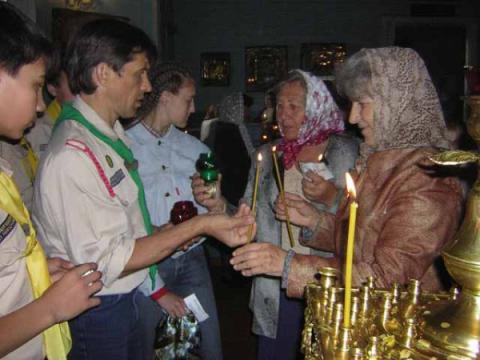 Благодатный Огонь в ст. Калининской 5