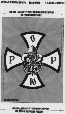 Знак разведчика новой формы ОРЮР. Чертеж