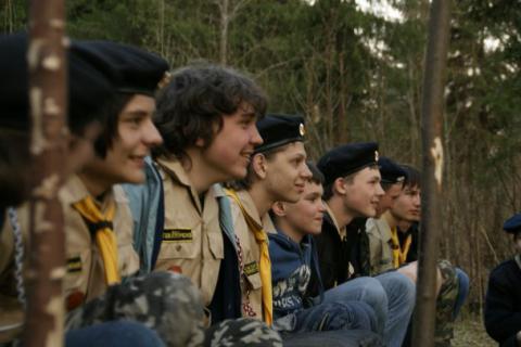 Добровольцы НОРД "Русь" на бивуаке в Пушкине 4