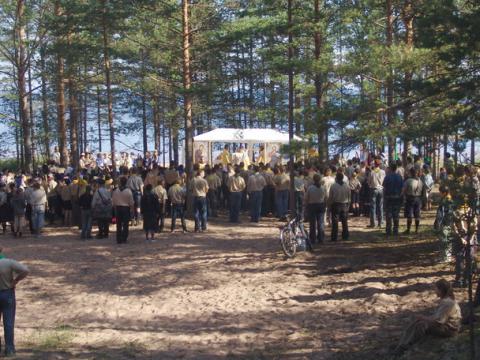 Литургия на слете "100 звеньев"